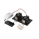 SLV Indbygnings loftlampe NEW TRIA� 155 PHASE 2-flammer, stiv, firkantet IP20, sort d�mpbar