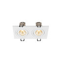 SLV Indbygnings loftlampe NEW TRIA� 155 PHASE 2-flammer, stiv, firkantet IP20, hvid d�mpbar