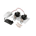 SLV Indbygnings loftlampe NEW TRIA� 155 PHASE 2-flammer, stiv, firkantet IP20, hvid d�mpbar