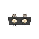 SLV Indbygnings loftlampe NEW TRIA� 155 PHASE 2-flammer, stiv, firkantet IP20, sort d�mpbar