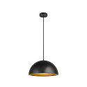 Pendel FORCHINI M 40 down, halvrund E27 IP20, sort mat d�mpbar