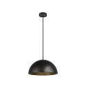 SLV Pendel FORCHINI M 40 down, halvrund E27 IP20, sort mat d�mpbar