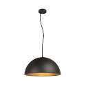 Pendel FORCHINI M 50 down, halvrund E27 IP20, sort mat d�mpbar