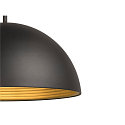 SLV Pendel FORCHINI M 50 down, halvrund E27 IP20, sort mat d�mpbar