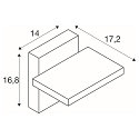 SLV Udend�rs wall luminaire ABRIDOR HYBRID med sensor, omskiftelig, kablet gennem IP65, antracit 