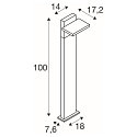 SLV Solar p�lelys ABRIDOR POLE 100 HYBRID drejelig, med sensor, CCT Switch IP65, antracit, mat 