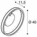 SLV V�g- og Loftlampe ONE PHASE �40CM up / down, CCT Switch, ringform IP20, messing satineret d�mpbar