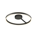 V�g- og Loftlampe ONE PHASE � 60CM up / down, CCT Switch, ringform IP20, sort mat d�mpbar