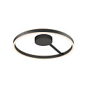 SLV V�g- og Loftlampe ONE DALI �60CM up / down, DALI styrbar, CCT Switch, ringform IP20, sort d�mpbar