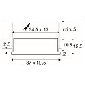 ceiling recessed luminaire KADUX DOUBLE 2 flames, DALI controllable, cardanic swivelling IP20
