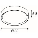 SLV wall and ceiling luminaire DECONA PHASE round, CCT Switch IP44, black dimmable