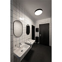 SLV wall and ceiling luminaire DECONA PHASE round, CCT Switch IP44, black dimmable