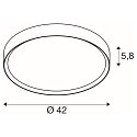 SLV wall and ceiling luminaire DECONA PHASE round, CCT Switch IP44, black dimmable