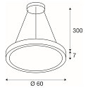pendant luminaire MEDO� RING 60 DALI for VDU workstation, DALI controllable, CCT Switch IP20
