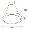 SLV Pendel MEDO� RING 90 DALI til VDU-arbejdsstation, DALI styrbar, CCT Switch IP20, sort d�mpbar