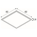 SLV ceiling luminaire PANEL C 625 ON-OFF CCT Switch, UGR < 19, switchable IP54 / IP20, 34W 4550lm 3000 / 4000K CRI 80-89