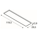 SLV ceiling luminaire PANEL C 1200/300 ON-OFF CCT Switch, UGR < 19, switchable IP54 / IP20, white, lacquered 