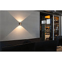 SLV Væglampe OCULUS PHASE DTW UP/DOWN rund, Dim-To-Warm, justerbar IP20, messing børstet dæmpbar