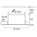 SLV downlight DOWNLIGHT C 150 ON-OFF rigid, switchable, multipower, wired through IP54, white 