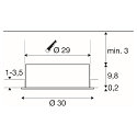 SLV Indbygnings loftlampe MEDO� 30 FRAME stiv, til VDU-arbejdsstation, med ramme, CCT Switch, omskiftelig IP20, hvid 