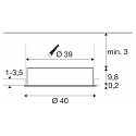 SLV Indbygnings loftlampe MEDO� 40 FRAME stiv, til VDU-arbejdsstation, med ramme, CCT Switch, omskiftelig IP20, hvid 