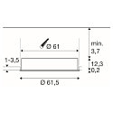 SLV Indbygnings loftlampe MEDO� 60 FRAME stiv, til VDU-arbejdsstation, med ramme, CCT Switch, omskiftelig IP20, hvid 