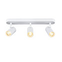 V�g- og Loftlampe NOBLO� TRIPLE PHASE DTW 3-flammer, rund, Dim-To-Warm IP20, hvid d�mpbar