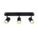 V�g- og Loftlampe NOBLO� TRIPLE PHASE DTW 3-flammer, rund, Dim-To-Warm IP20, sort d�mpbar