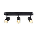 SLV V�g- og Loftlampe NOBLO� TRIPLE PHASE DTW 3-flammer, rund, Dim-To-Warm IP20, sort d�mpbar