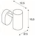 SLV V�g- og Loftlampe NOBLO� SINGLE PHASE 1-flamme, rund IP20, hvid d�mpbar