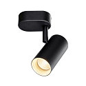 SLV wall and ceiling luminaire NOBLO� SINGLE PHASE 1 flame, round IP20, black dimmable