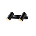 SLV V�g- og Loftlampe NOBLO� DOUBLE PHASE 2-flammer, rund IP20, sort d�mpbar