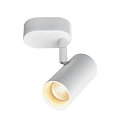 SLV V�g- og Loftlampe NOBLO� SINGLE PHASE 1-flamme, rund IP20, hvid d�mpbar
