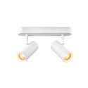 V�g- og Loftlampe NOBLO� DOUBLE PHASE 2-flammer, rund IP20, hvid d�mpbar