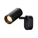 SLV V�g- og Loftlampe NOBLO� SINGLE PHASE 1-flamme, rund IP20, sort d�mpbar