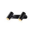 SLV V�g- og Loftlampe NOBLO� DOUBLE PHASE 2-flammer, rund IP20, sort d�mpbar