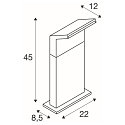 SLV Udend�rs stativlampe ORDI II POLE 45 firkantet IP65, sort d�mpbar