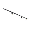 SLV 1-faset spot PURI 2.0 s�t med 3 GU10 IP20, sort, lakeret d�mpbar