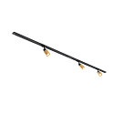 SLV 1-faset spot PURI 2.0 s�t med 3 GU10 IP20, guld, sort, lakeret d�mpbar