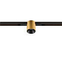 SLV Skinne spot FIXT-IT! rund, indbygget version, egnet til VDU-arbejdsstationer IP20, guld, sort, lakeret d�mpbar