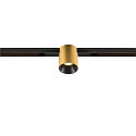 Skinne spot FIXT-IT! rund, indbygget version, egnet til VDU-arbejdsstationer IP20, guld, sort, lakeret d�mpbar