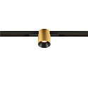 SLV track spot FIXT-IT! round, built-in version, suitable for VDU workstation IP20, gold, black, lacquered dimmable
