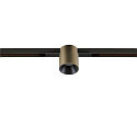 SLV Skinne spot FIXT-IT! rund, indbygget version, egnet til VDU-arbejdsstationer IP20, bronze, sort, lakeret d�mpbar