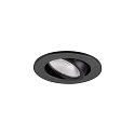 SLV ceiling recessed luminaire NEW TRIA� 45 round, suitable for VDU workstation IP20, black, lacquered 