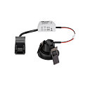 SLV ceiling recessed luminaire NEW TRIA� 45 round, suitable for VDU workstation IP20, black, lacquered 