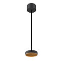 SLV Pendel GRIP! FLAT IP20, guld, sort d�mpbar
