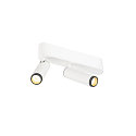 SLV ceiling luminaire GRIP!S DOUBLE suitable for VDU workstation IP20, black, white, lacquered dimmable