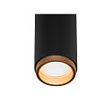 SLV ceiling recessed luminaire GRIP!M cylindrical IP20, gold, black, lacquered dimmable