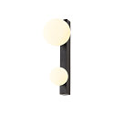 V�glampe SUN WL DOUBLE rund G9 IP20, sort, lakeret d�mpbar