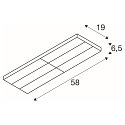 SLV 3-faset spot SIGHT PANEL firkantet, egnet til VDU-arbejdsstationer IP20, sort, lakeret 